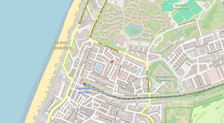 Kaart van de omgeving van de melding