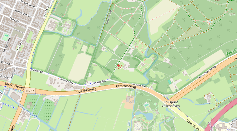 Kaart van de omgeving van de melding