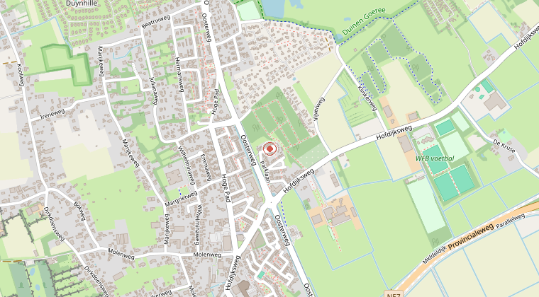 Kaart van de omgeving van de melding