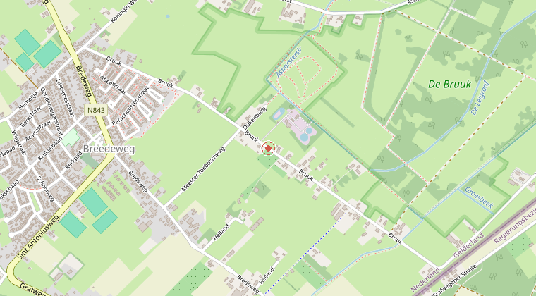 Kaart van de omgeving van de melding