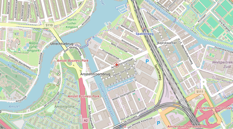 Kaart van de omgeving van de melding