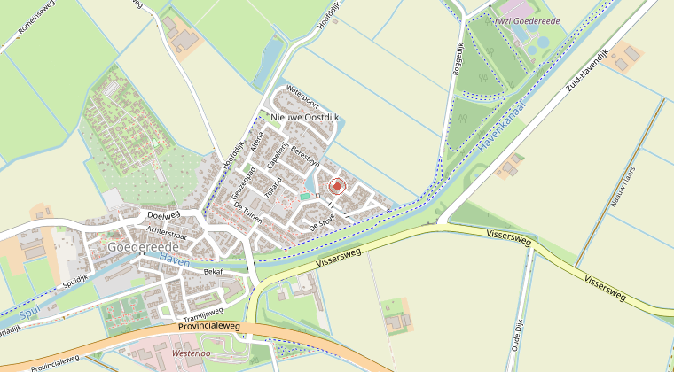 Kaart van de omgeving van de melding