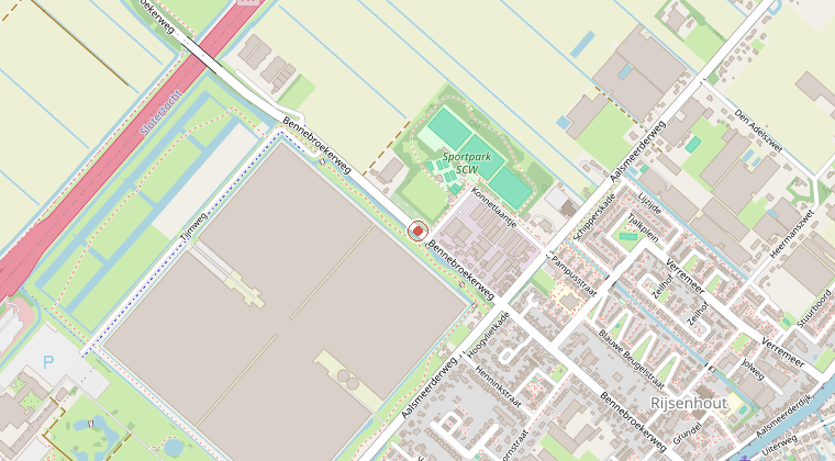 Kaart van de omgeving van de melding