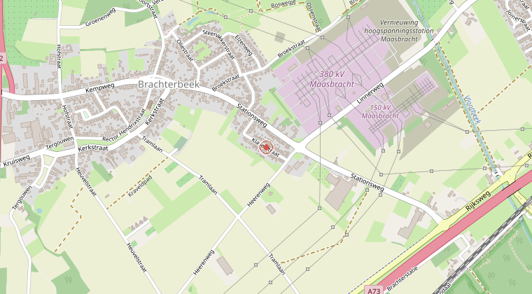 Kaart van de omgeving van de melding
