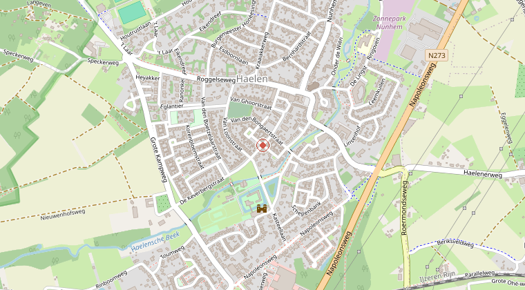 Kaart van de omgeving van de melding