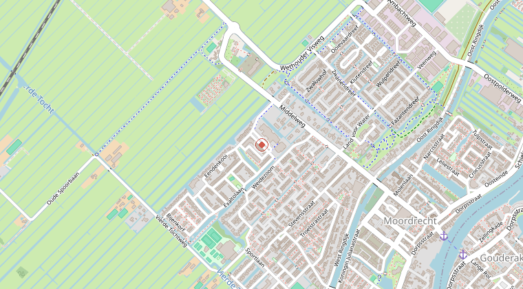 Kaart van de omgeving van de melding