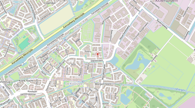 Kaart van de omgeving van de melding