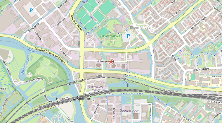 Kaart van de omgeving van de melding
