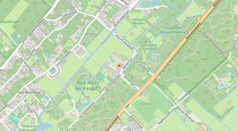 Kaart van de omgeving van de melding