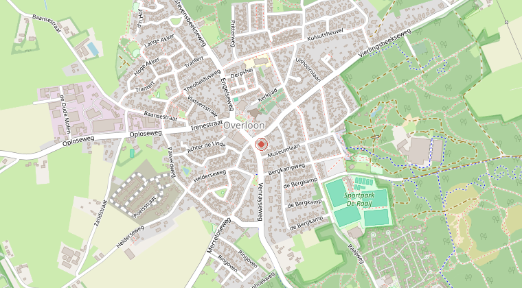 Kaart van de omgeving van de melding