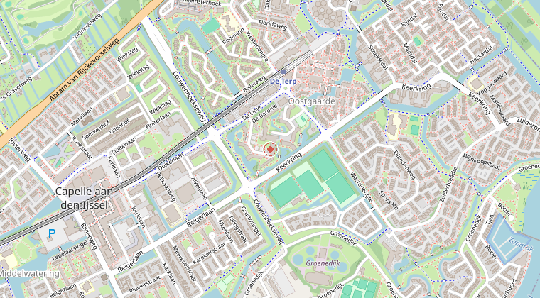 Kaart van de omgeving van de melding