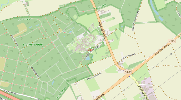 Kaart van de omgeving van de melding