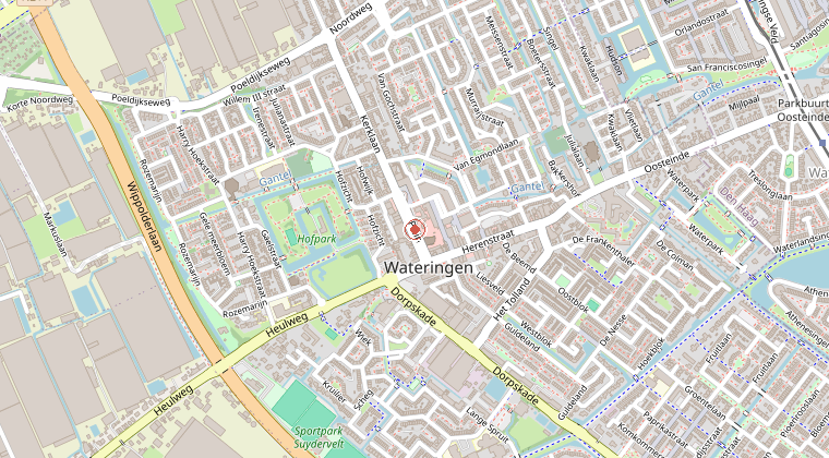 Kaart van de omgeving van de melding