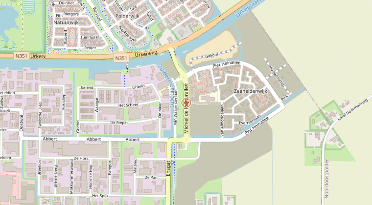 Kaart van de omgeving van de melding