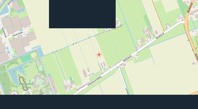Kaart van de omgeving van de melding
