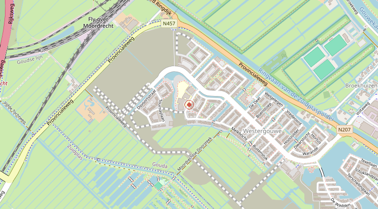 Kaart van de omgeving van de melding