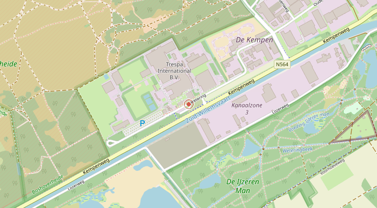 Kaart van de omgeving van de melding
