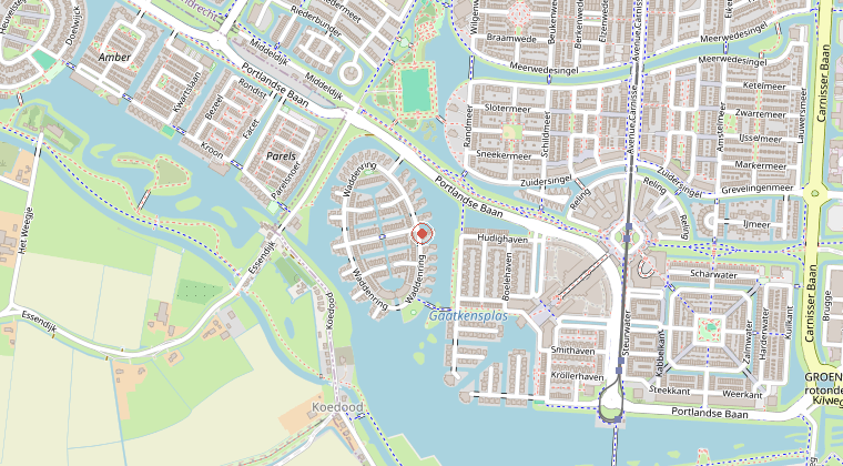 Kaart van de omgeving van de melding