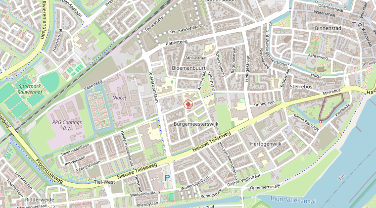 Kaart van de omgeving van de melding