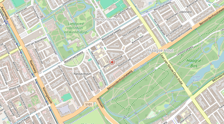 Kaart van de omgeving van de melding