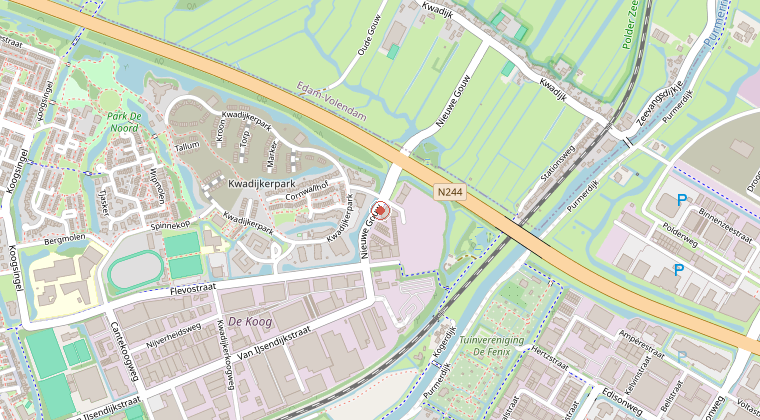 Kaart van de omgeving van de melding
