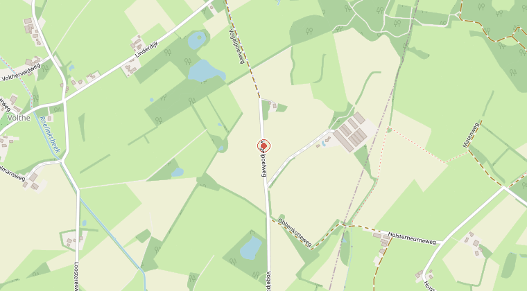 Kaart van de omgeving van de melding