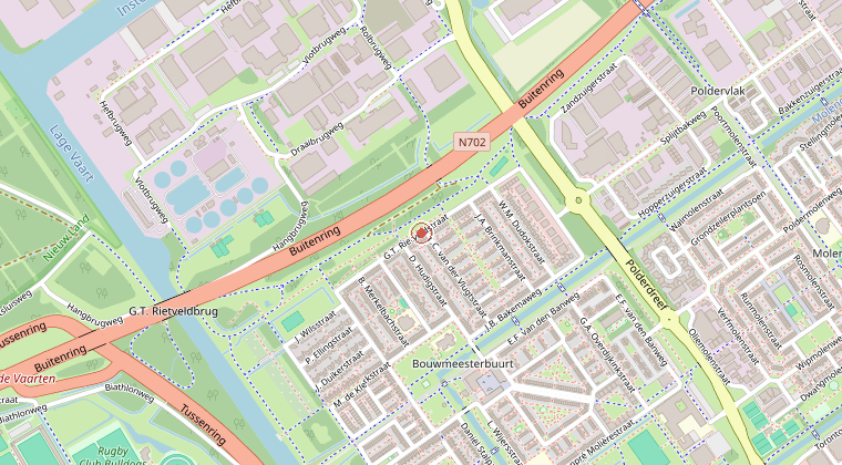 Kaart van de omgeving van de melding