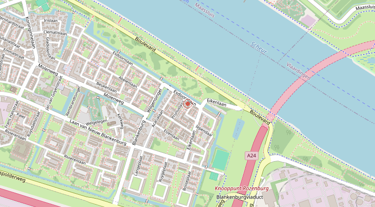 Kaart van de omgeving van de melding