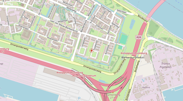 Kaart van de omgeving van de melding