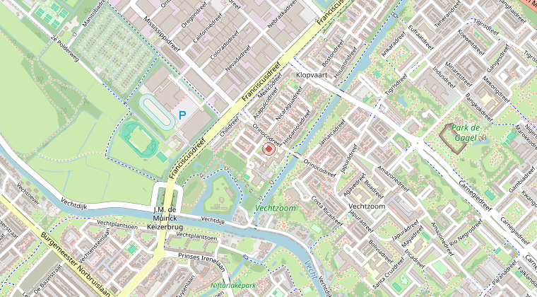 Kaart van de omgeving van de melding