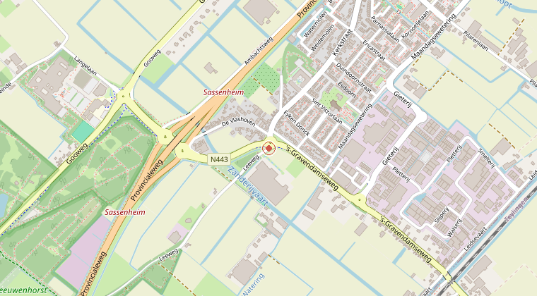 Kaart van de omgeving van de melding