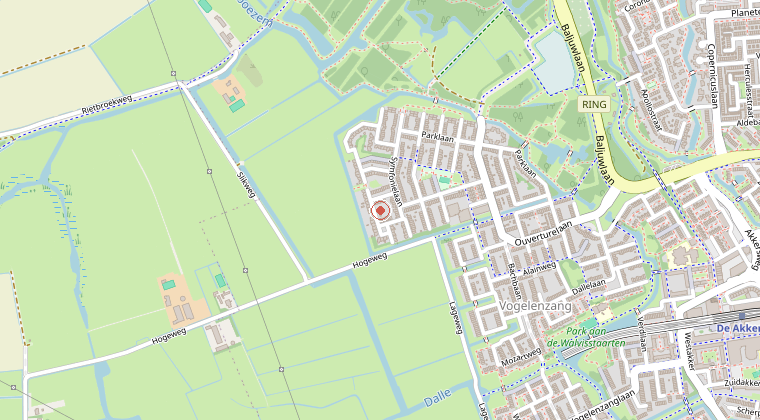 Kaart van de omgeving van de melding