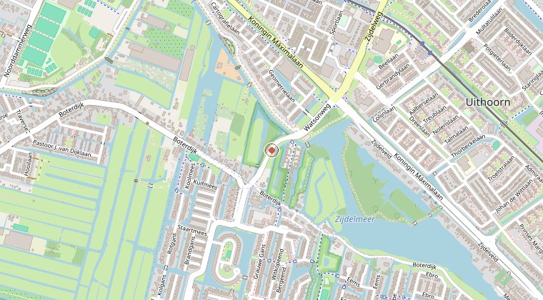 Kaart van de omgeving van de melding