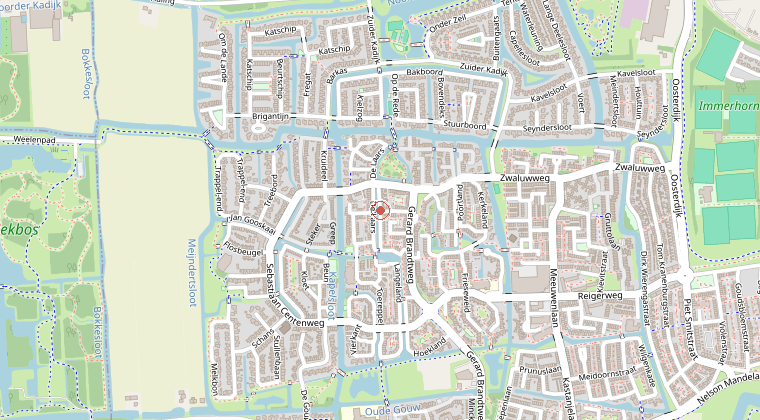 Kaart van de omgeving van de melding