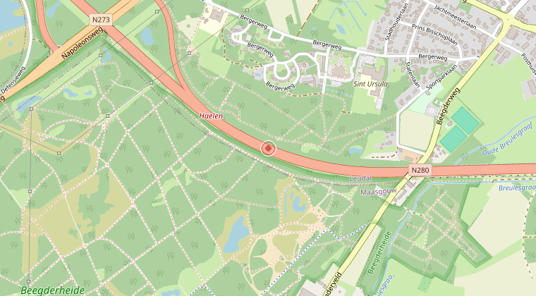 Kaart van de omgeving van de melding