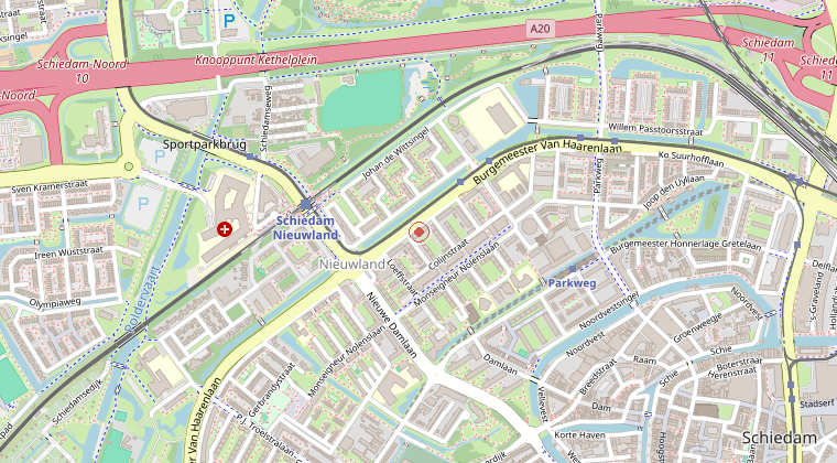 Kaart van de omgeving van de melding