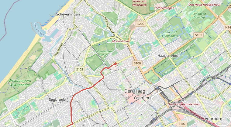 Kaart van de omgeving van de melding