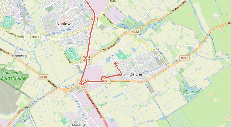 Kaart van de omgeving van de melding