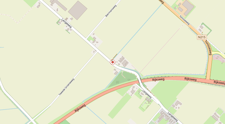 Kaart van de omgeving van de melding