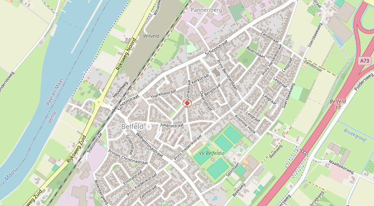 Kaart van de omgeving van de melding