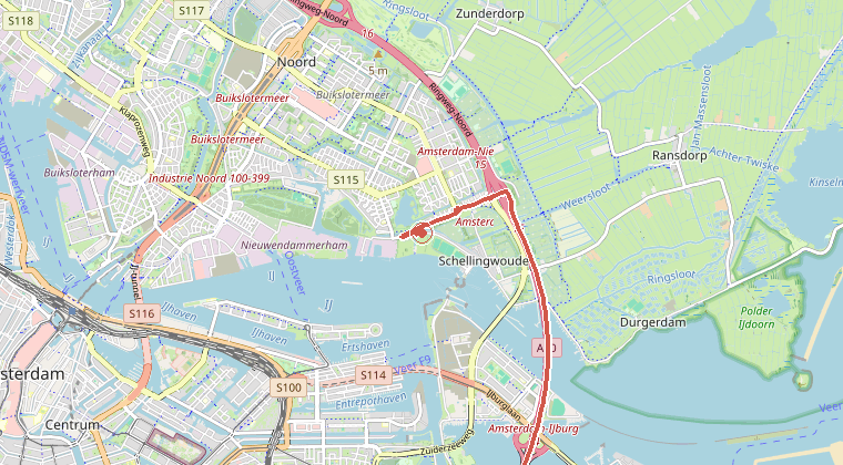 Kaart van de omgeving van de melding