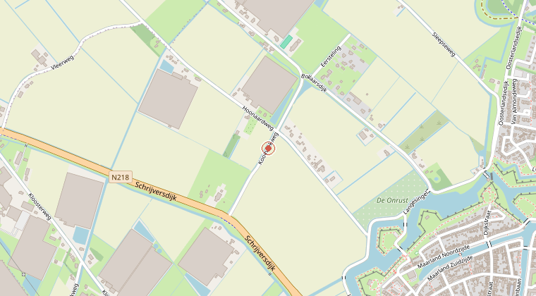 Kaart van de omgeving van de melding