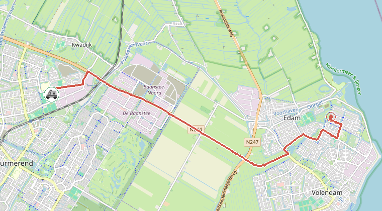 Kaart van de omgeving van de melding