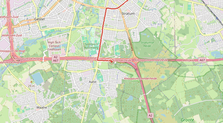 Kaart van de omgeving van de melding