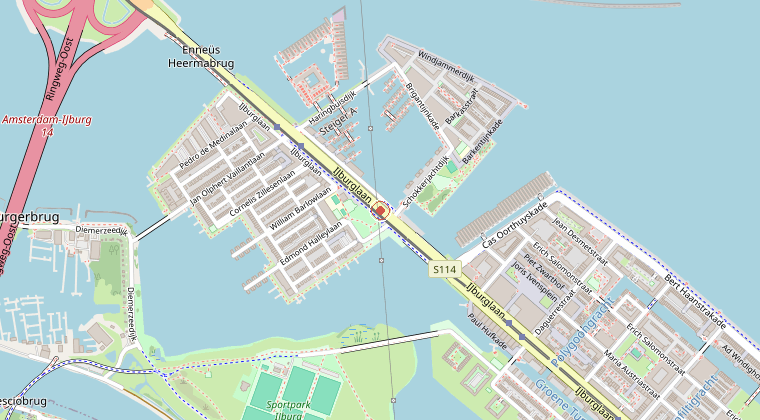 Kaart van de omgeving van de melding