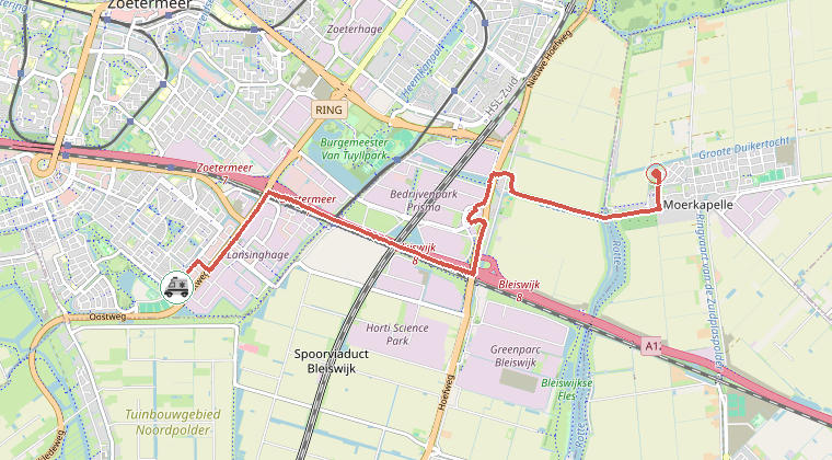 Kaart van de omgeving van de melding