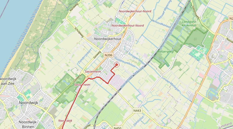 Kaart van de omgeving van de melding