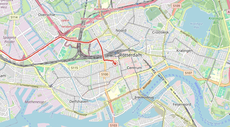 Kaart van de omgeving van de melding