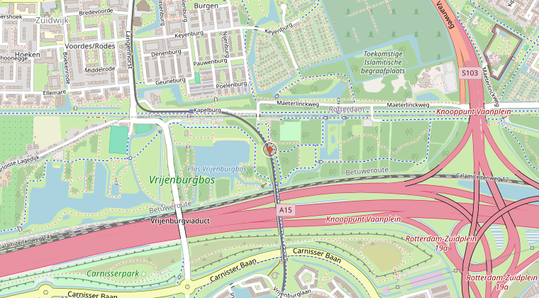 Kaart van de omgeving van de melding