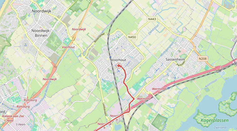 Kaart van de omgeving van de melding